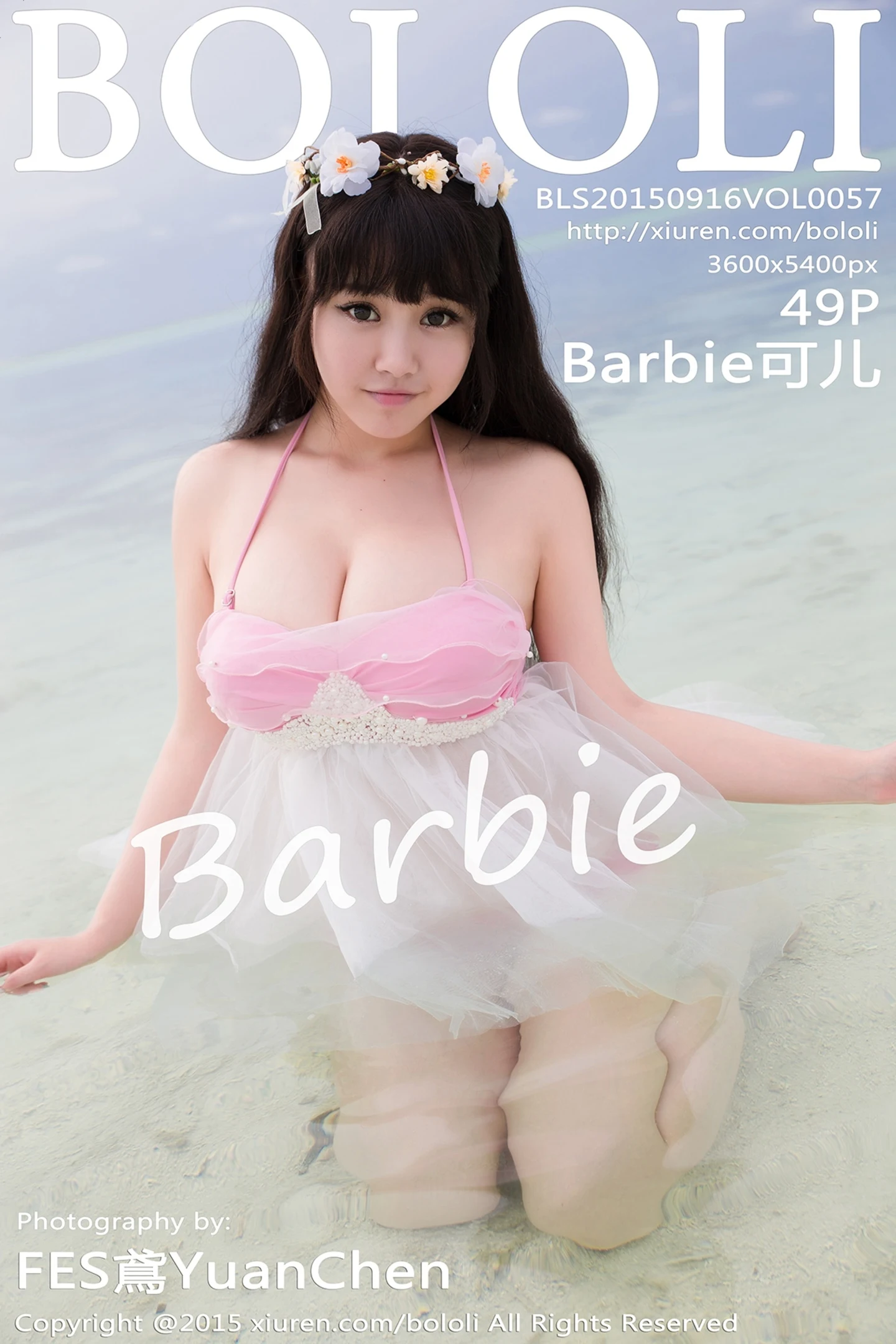 [BoLoli波萝社]Vol.057_嫩模Barbie可儿泳池里性感比基尼半脱秀豪乳诱惑写真49P-秀人网 - XiuRen.Space